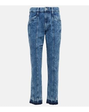 Isabel Marant Jeans Slim Sulanoa De Tiro Medio - Azul
