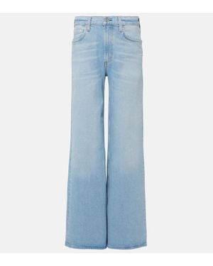 Citizens of Humanity Loli Mid-Rise Wide-Leg Jeans - Blue