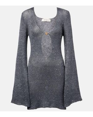 Bananhot Minikleid Rey Mit Pailletten - Blau