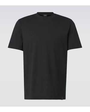 Brioni T-Shirt Aus Baumwoll-Jersey - Schwarz