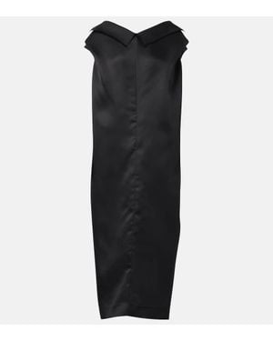 KHAITE Selwyn Silk Gazar Maxi Dress - Black
