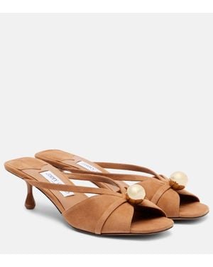 Jimmy Choo Verzierte Pantoletten Siva 50 - Braun