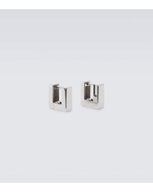 Tom Wood Ohrringe Square Small Aus Sterlingsilber - Weiß