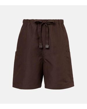 Max Mara Shorts Quebec De Lino Y Seda - Marrón