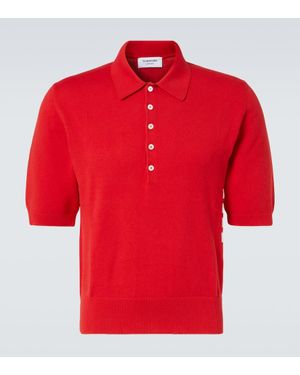 Thom Browne Polohemd 4-Bar Aus Baumwolle - Rot