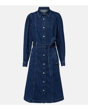 7 For All Mankind Denim Midi Dress - Blue