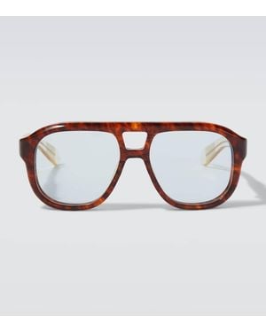 Jacques Marie Mage Occhiali Da Sole Aviator Oversize Jasper - Marrone