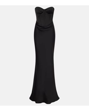 ROTATE BIRGER CHRISTENSEN Maxikleid Aus Satin - Schwarz