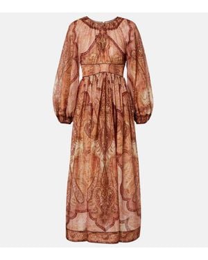 Zimmermann Wanderlust Printed Midi Dress - Red