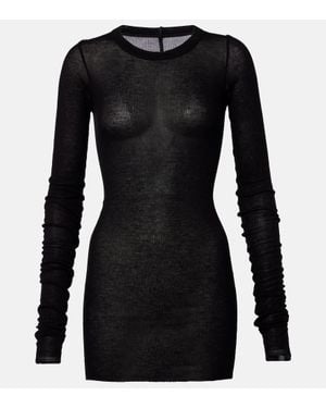 Rick Owens Pullover Aus Rippstrick - Schwarz