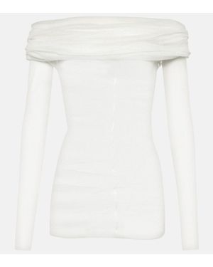 Christopher Esber Draped Silk Top - White