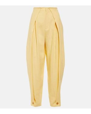 Loro Piana Linen Culottes - Yellow