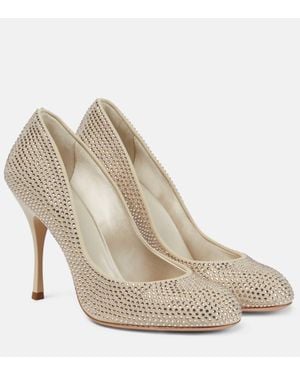 Max Mara Pumps Marylin Con Cristalli - Neutro