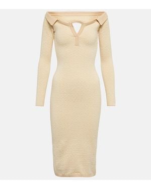 Jacquemus Vestito midi la robe maille pampero in maglia - Neutro
