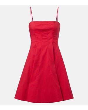 STAUD Minikleid Wylie Aus Baumwolle - Rot
