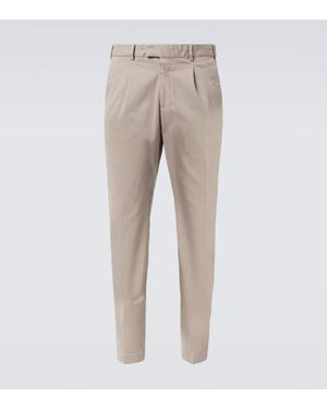 Thom Sweeney Pantalones Rectos De Algodon - Neutro