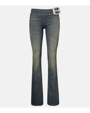 Balenciaga Low-Rise Bootcut Jeans - Blue