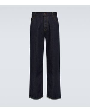 The Row Ross Mid-Rise Straight Jeans - Blue