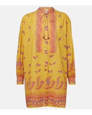 Valentino Voyage Imaginaire Muslin Minidress - Yellow