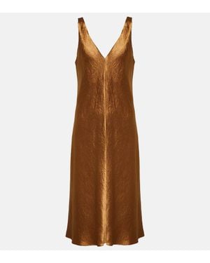 Vince Satin Slip Dress - Brown