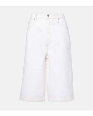 FRAME The Boy Denim Bermuda Shorts - White