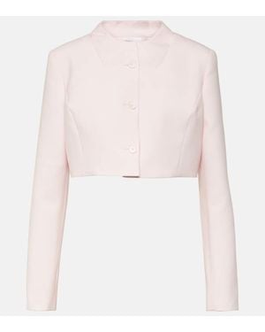 Coperni Trompe L'Oeil Cropped Virgin Wool Jacket - Pink