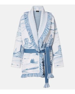 Alanui Cardigan Silent Rider Aus Schurwolle - Blau