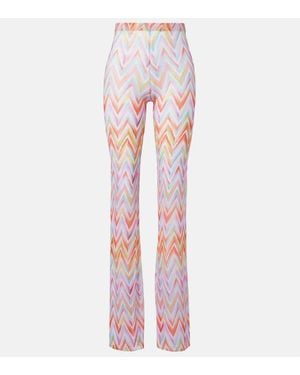 Missoni Multicolored Chevron Print Lamé Thread Viscose Capri
