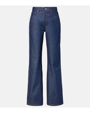 Ami Paris Mid-Rise Straight Jeans - Blau