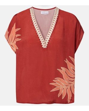 Velvet Bedrucktes Top Naomi - Rot