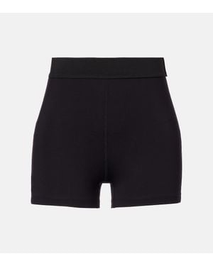 Wardrobe NYC High-Rise Jersey Shorts - Blue