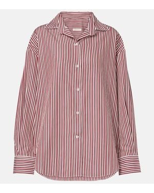 Faithfull the Brand En Vau Striped Cotton Shirt - Pink