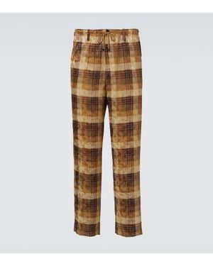 Dries Van Noten Gerade Hose Aus Jacquard - Natur