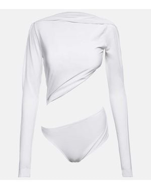 Jacquemus Body Le Body Carozzu Aus Mesh - Weiß
