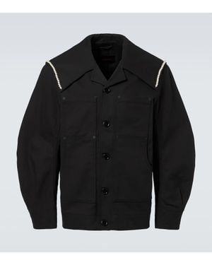 Simone Rocha Chaqueta De Algodon Con Cuentas - Negro