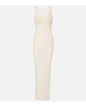 Magda Butrym Crochet Linen And Cotton Maxi Dress - White