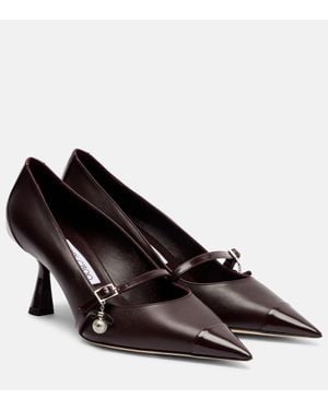 Jimmy Choo Aren 65 Leather Court Shoes - Black