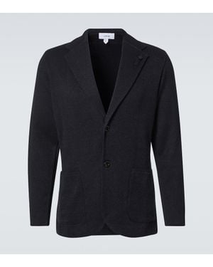 Lardini Linen And Cotton Blazer - Blue