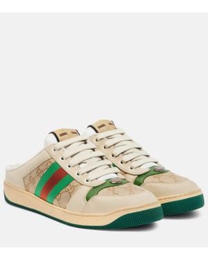 Gucci Baskets Screener Web Stripe - Blanc
