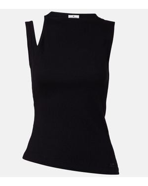Courreges Transverse '90S Cotton Top - Black