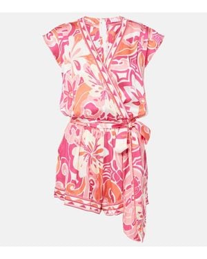 Poupette Bedruckter Playsuit Anaik - Pink