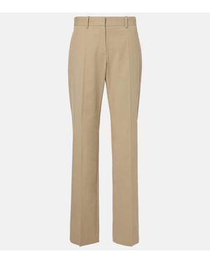 The Row Selvie Cotton Straight Pants - Natural