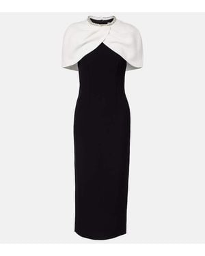 Roland Mouret Crystal-Embellished Crepe Cocktail Dress - Blue