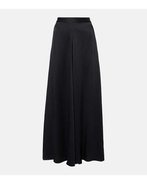 Isabel Marant Kayana Satin Maxi Skirt - Black