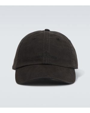 Stone Island Logo Cotton Baseball Cap - Black