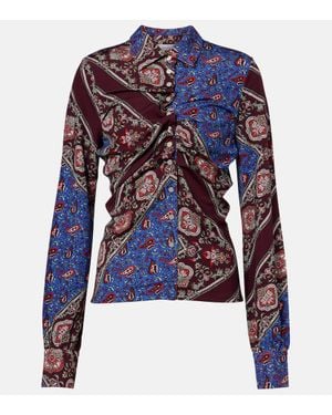 Rabanne Chemise A Motif Cachemire - Bleu