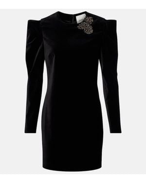 Isabel Marant Danee Embellished Velvet Minidress - Black