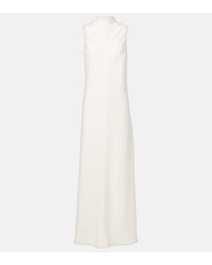 STAUD Maxikleid Araya Aus Crepe - Weiß