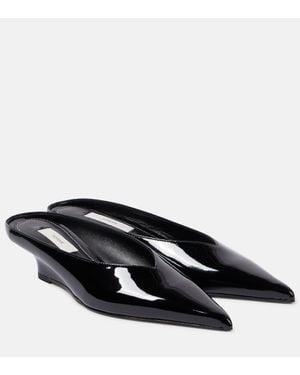 TOTEME Wedge-Mules Sharp Aus Lackleder - Schwarz