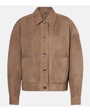 Brunello Cucinelli Suede Field Jacket - Brown
